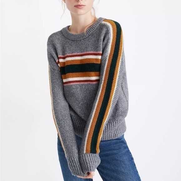 MADEWELL Striped Heath Pullover Sweater size XXS - Picture 1 of 8